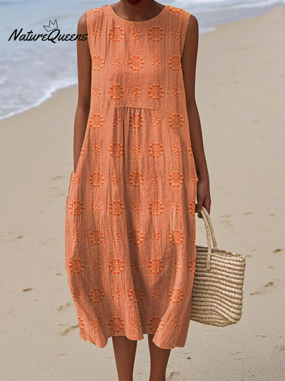 Élodie | Sleeveless Dress with Embroidery