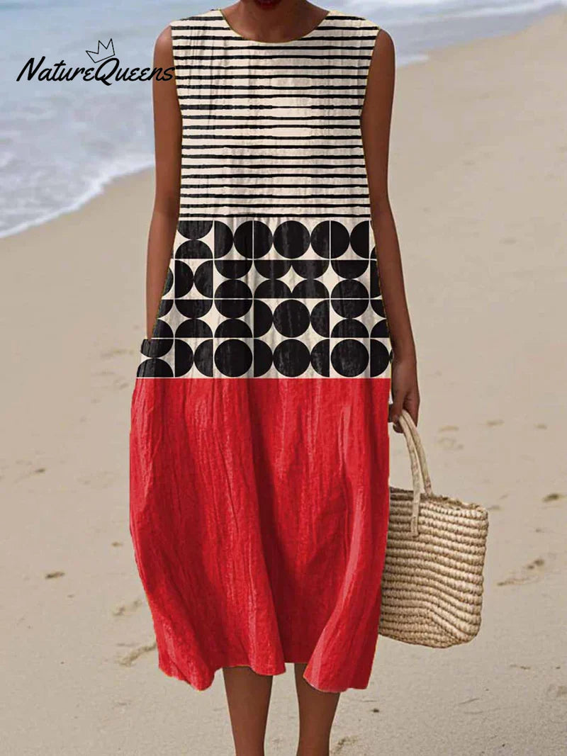 Yara | Geometric Sunset Dress