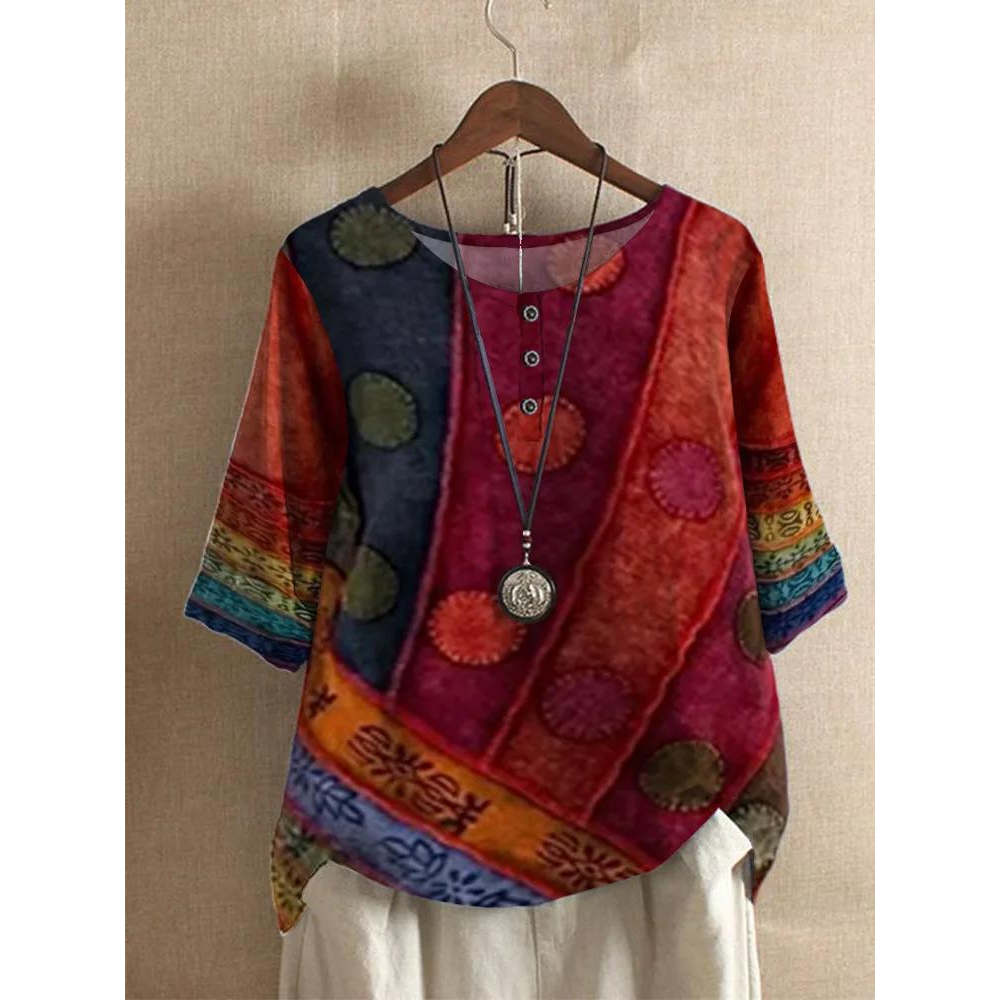 Nicole - Colorful Bohemian Top