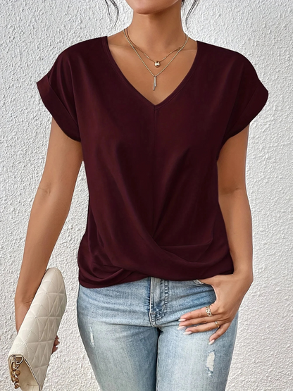 Celina | Stylish Effortless Chic V-Neck Tee