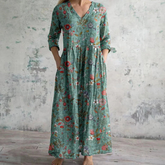 Léna | Elegant Floral Maxi Dress