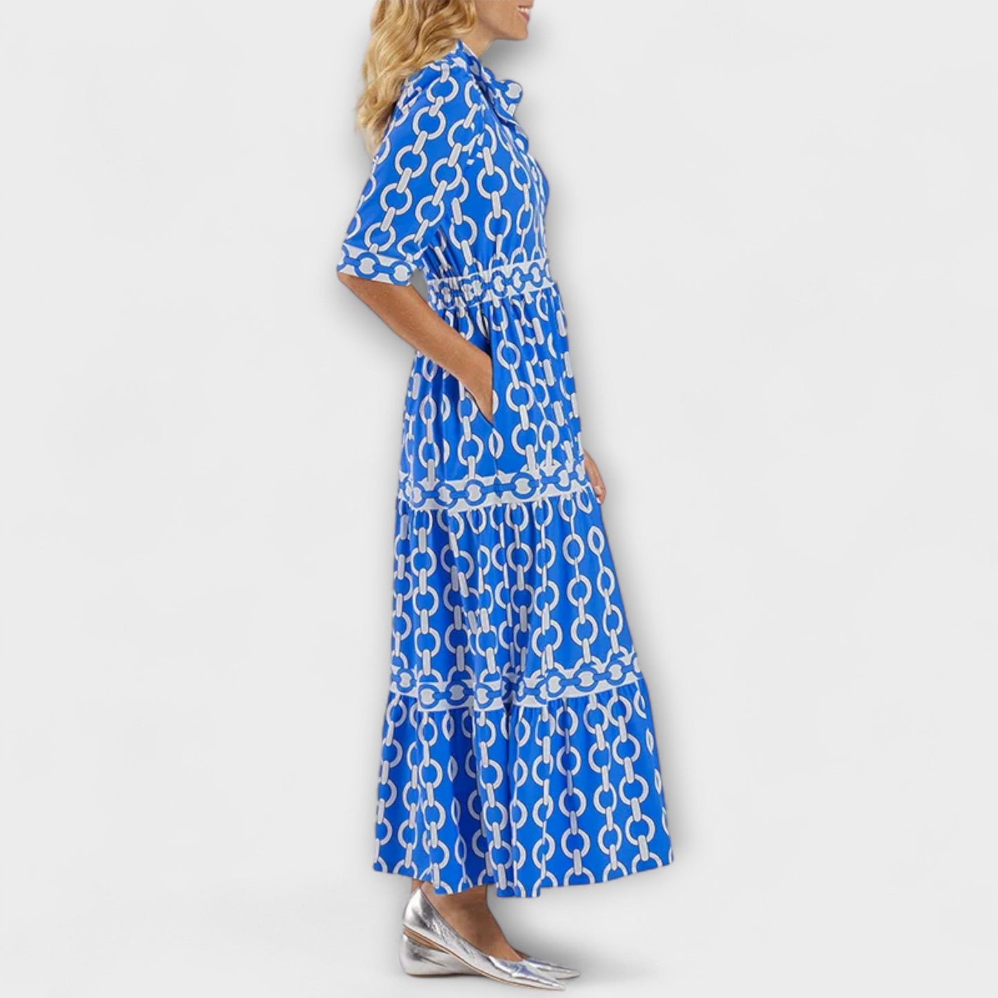 Diane | Midi Dress with Chain Pattern