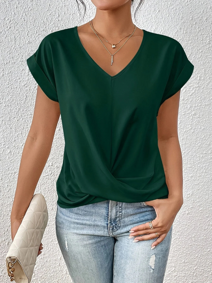 Celina | Stylish Effortless Chic V-Neck Tee