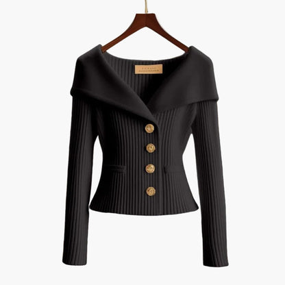 Angelica | Women's Ribbed Buttoned Jacket