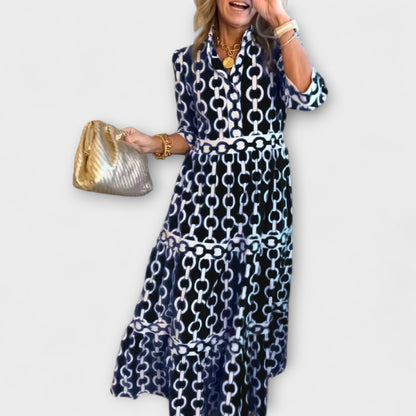 Diane | Midi Dress with Chain Pattern
