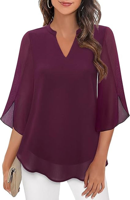 Celeste™ | Graceful Split-Sleeve Blouse