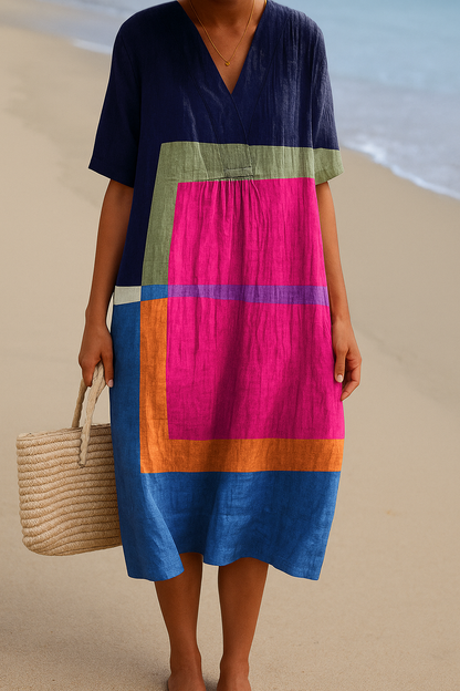 Ariane | Vibrant Color Block Dress