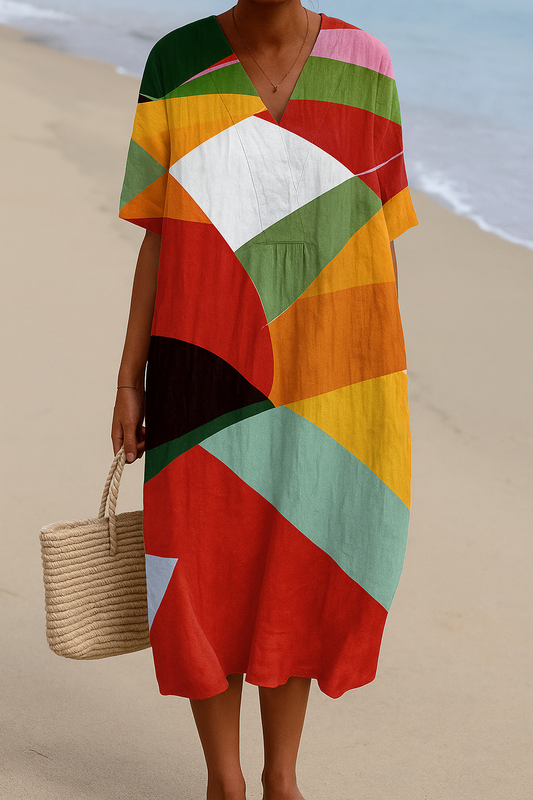Solène II | Colorful Patchwork Dress