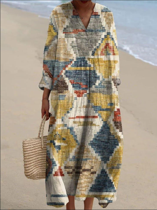 Naïa | Ethnic Patterned Bohemian Dress