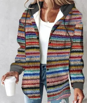 Chic Plaid Hooded Coat™