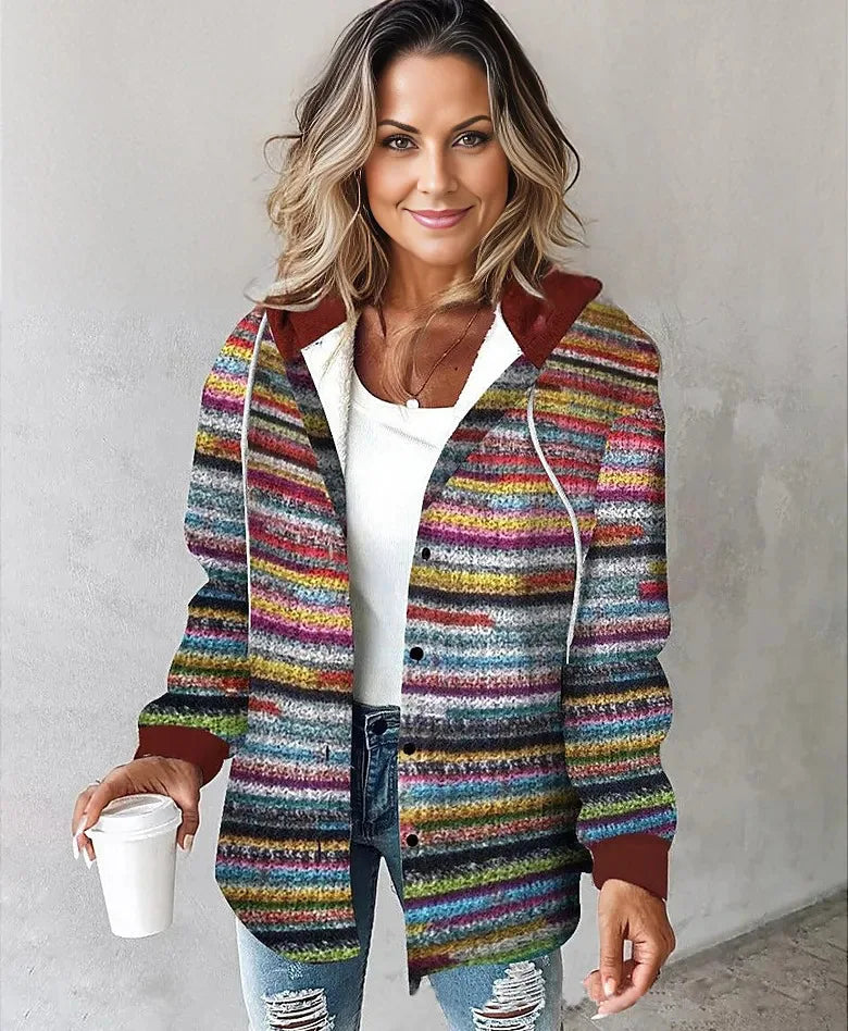 Chic Plaid Hooded Coat™