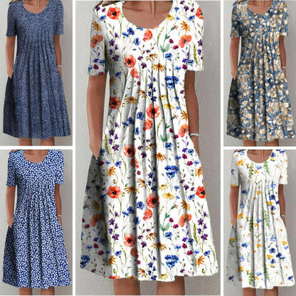 Wairi | Elegant Cotton Floral Dress