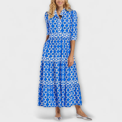 Diane | Midi Dress with Chain Pattern
