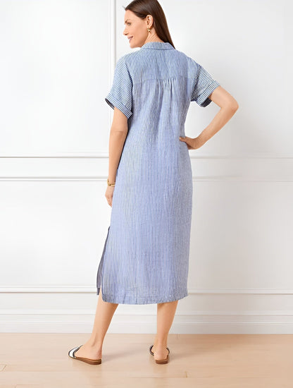 Edriel™ | Soft Drape Mid-Length Winter Dress