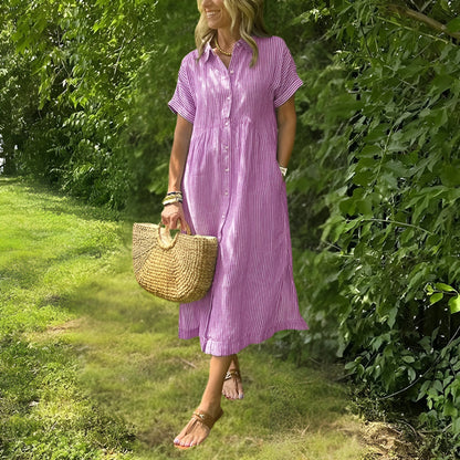 Edriel™ | Soft Drape Mid-Length Winter Dress