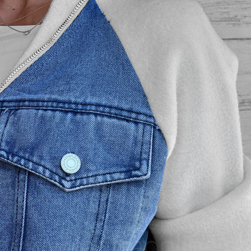 AMELIA | fitted zip jean jacket