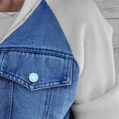 AMELIA | fitted zip jean jacket
