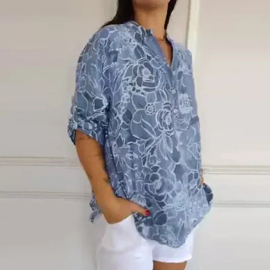 Rachel | Printed Button-Up Shirt