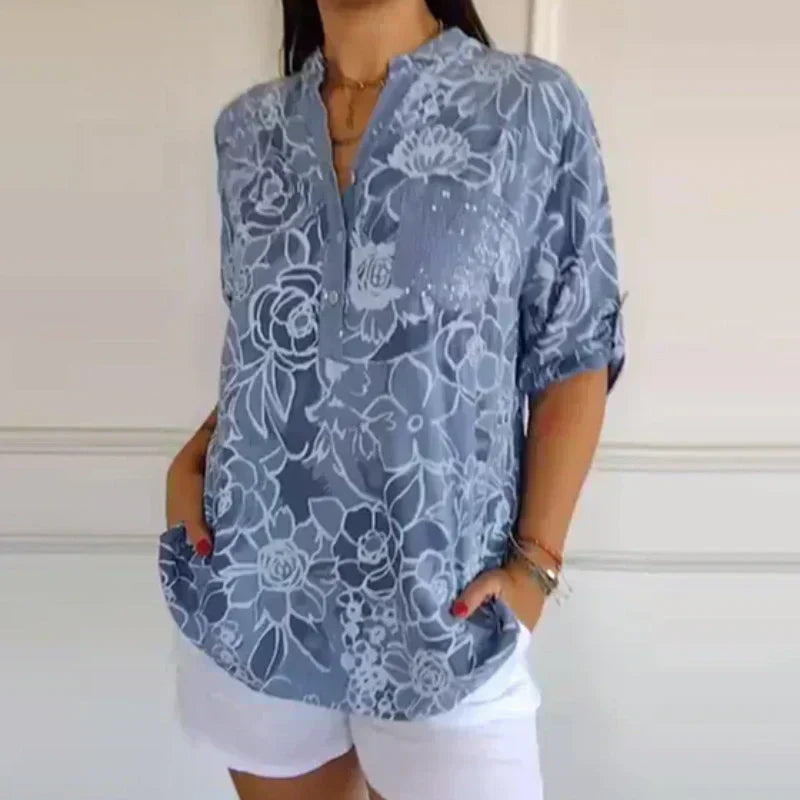 Rachel | Printed Button-Up Shirt