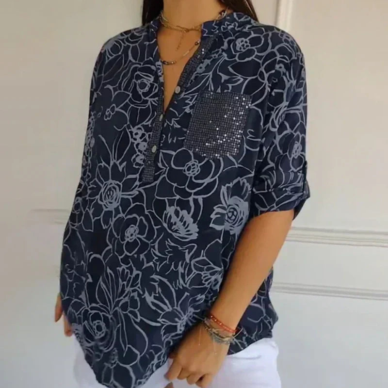 Rachel | Printed Button-Up Shirt