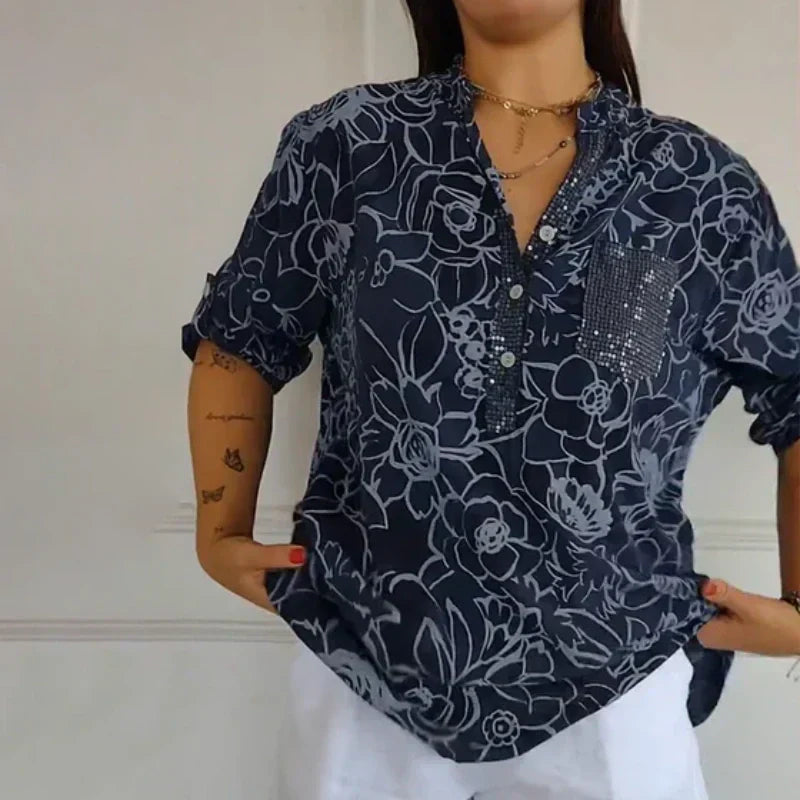 Rachel | Printed Button-Up Shirt