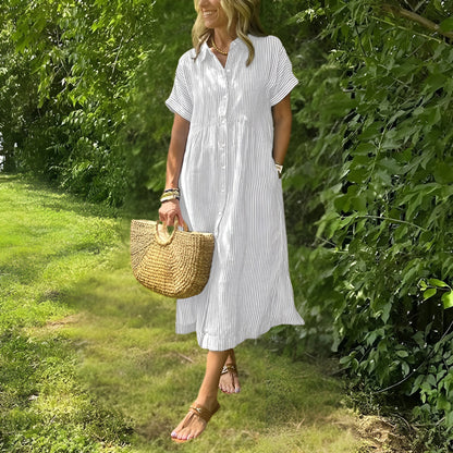 Edriel™ | Soft Drape Mid-Length Winter Dress