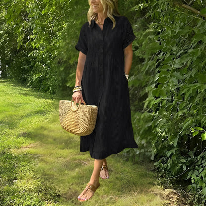 Edriel™ | Soft Drape Mid-Length Winter Dress
